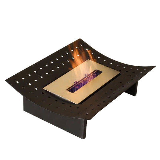 Minimalist Modular Rectangular Bioethanol Fireplace — Tabletop Ventless Fire Pit