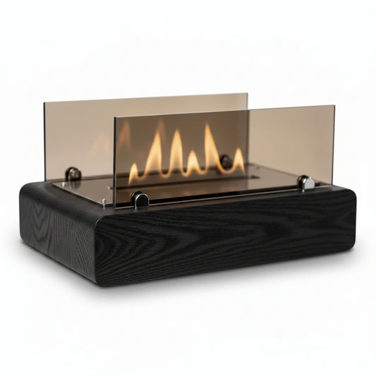Minimalist Cylindrical Lantern Bioethanol Fireplace — Tabletop Indoor & Outdoor Fire Pit