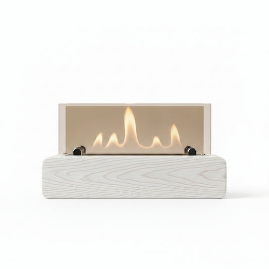 Minimalist Cylindrical Lantern Bioethanol Fireplace — Tabletop Indoor & Outdoor Fire Pit