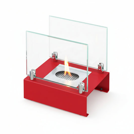 Minimalist Cylindrical Bioethanol Fireplace — Tabletop Ventless Fire Pit