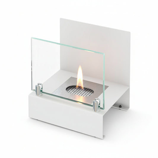 Minimalist Geometric Bioethanol Fireplace — Tabletop Ventless Fire Pit