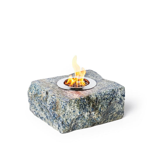 Minimalist Architectural Bioethanol Fireplace — Tabletop Fire Pit in Slate Grey