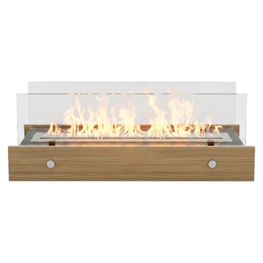 Minimalist Curved Ribbon Bioethanol Fireplace — Tabletop S-Shape Fire Pit (Light)