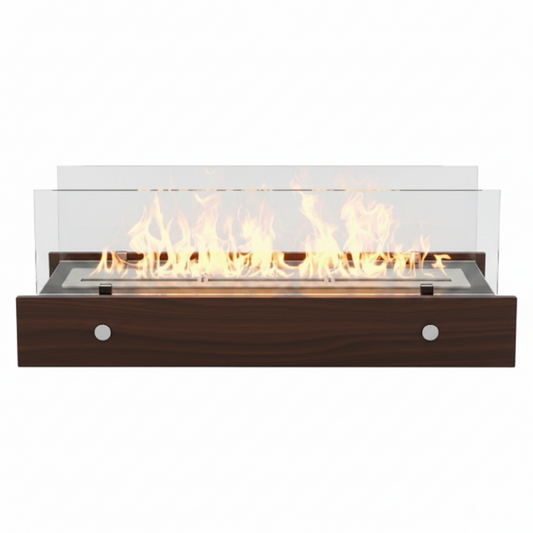 Minimalist Curved Ribbon Bioethanol Fireplace — Tabletop S-Shape Fire Pit (Dark)