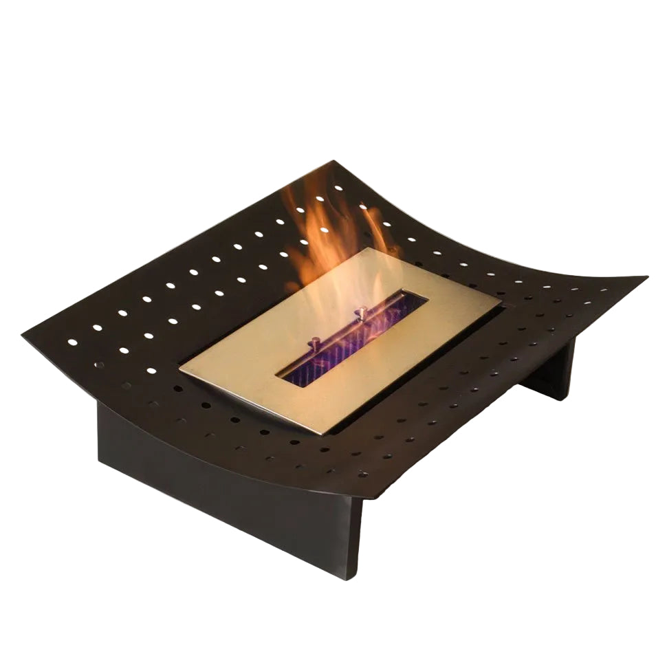 Minimalist Modular Rectangular Bioethanol Fireplace — Tabletop Ventless Fire Pit